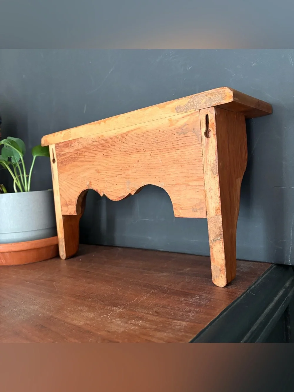 Vintage handcrafted wooden